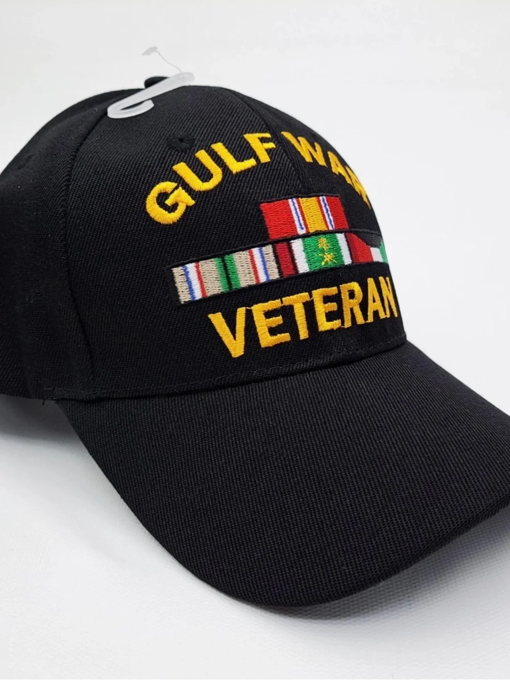 Gulf War Veteran Men's Ball Cap Hat Black Embroidered Acrylic